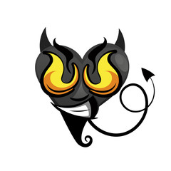 Heart. Black vector icon.