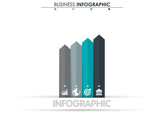 Business data. Process chart. Abstract elements of graph, diagram with 4 steps, options, parts or processes. Vector business template for presentation. Concept for infographic.Vector