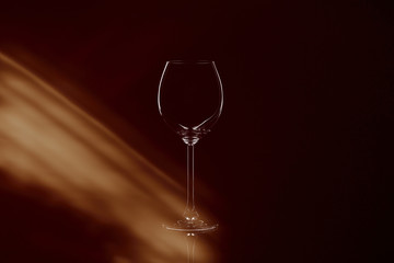 Wine glass with glare
