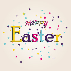 Happy Easter colorful lettering