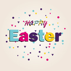 Happy Easter colorful lettering