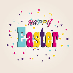 Happy Easter colorful lettering