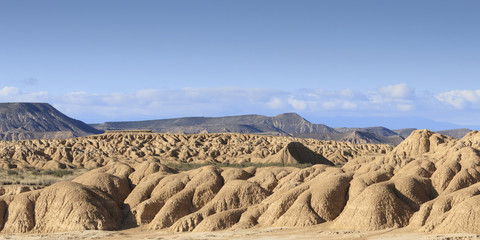 Landscape in Bardenas desert in Spain