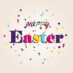 Happy Easter colorful lettering