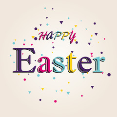 Happy Easter colorful lettering
