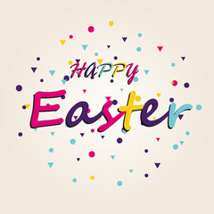 Happy Easter colorful lettering