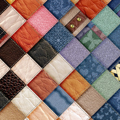 seamless leather and jeans patchwork background