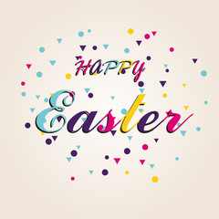 Happy Easter colorful lettering