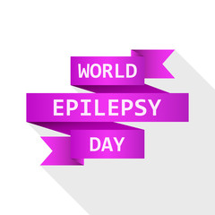 Ribbon of the World Epilepsy day. Vector illustration.