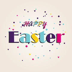 Happy Easter colorful lettering