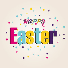 Happy Easter colorful lettering