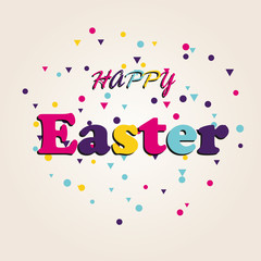 Happy Easter colorful lettering