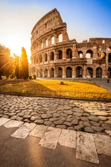 Photo sur Aluminium Rome Colisée au lever du soleil, Rome, Italie