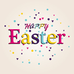Happy Easter colorful lettering