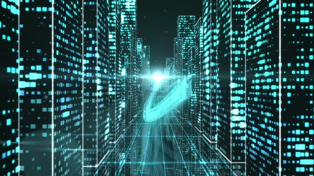 The energy flow inside the virtual space.