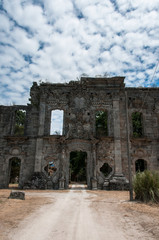 Palácio abandonada e em ruínas