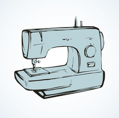 Sewing machine. Vector drawing