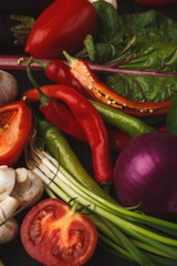 Colorful fresh organic vegetables background