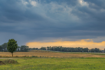 Fototapeta premium Beautiful countryside sunset
