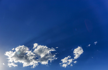 White cloud on a clear blue sky