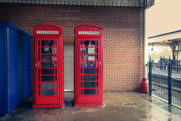 Red telephone boxes are an iconically British sight.