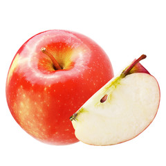 Isolated apples. Fresh apple isolated on white background with clipping path as package design element.