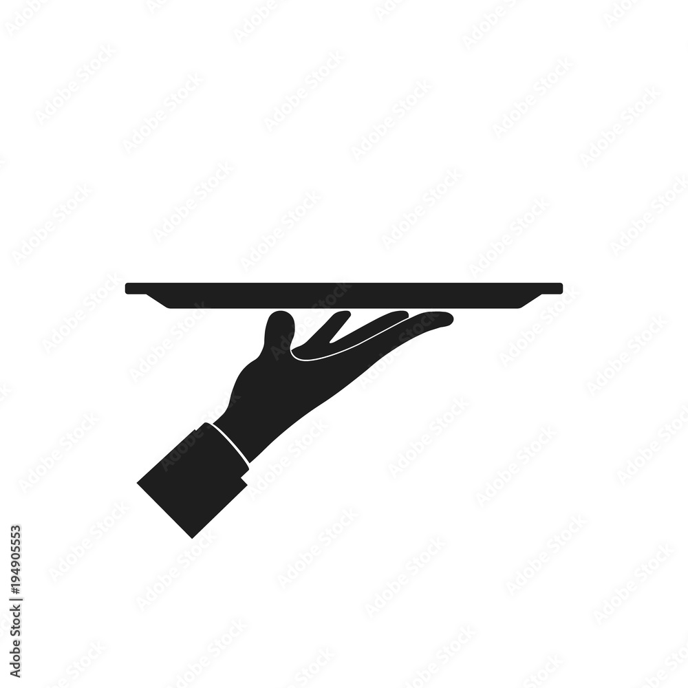 Wall mural Waiter sign. Vector.