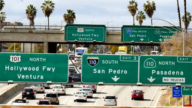 freeway signs in Los Angeles
