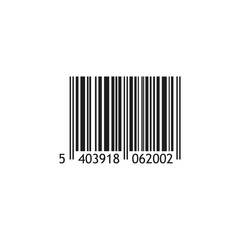 Vector realistic barcode isolated on white background.