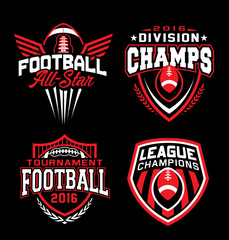 Football sport graphic emblem set © razor33