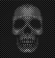 Polka dots skull background
