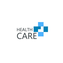 Obraz premium Logo for the clinic, pharmaceutical company. Logo of the family doctor, first aid. Health and medical cabinet