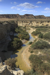 Landscape in Bardenas desert in Spain