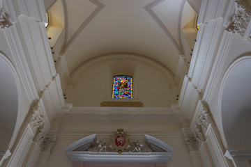 Obraz na płótnie Canvas Interior detail of the Cathedral of San Nicola di Mira in the center of Noto, Sicily