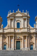 Obraz premium Cathedral of San Nicola di Mira in the center of Noto. In 2002 declared UNESCO World Heritage Site