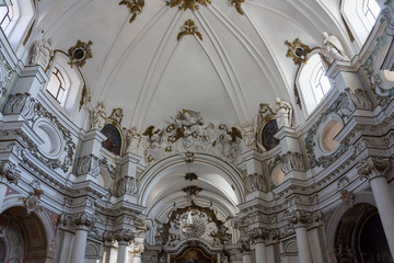 Obraz premium Interiors of the church of Santa Chiara, Noto, Sicily