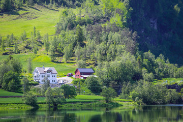 Fototapeta premium Lake landscape in Norway