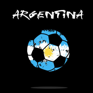 Flag of Argentina as an abstract soccer ball