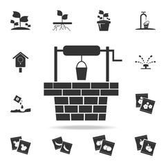 well icon. Detailed set of garden tools and agriculture icons. Premium quality graphic design. One of the collection icons for websites, web design, mobile app
