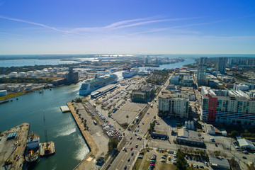 Fototapeta premium Aerial photo Port of Tampa Florida