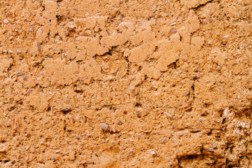 Texture close-up of an adobe wall