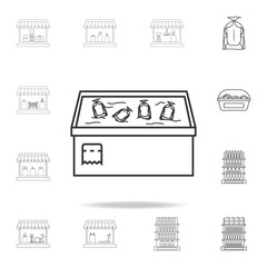 chicken counter icon. Detailed set of shops and hypermarket icons. Premium quality graphic design. One of the collection icons for websites, web design, mobile app