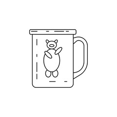 mug for camping icon. Element of camping and outdoor recreation for mobile concept and web apps. Thin line icon for website design and development, app development. Premium icon