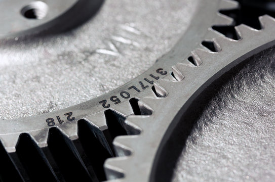 Cogwheels of a diesel power station