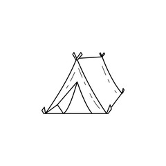 tent icon. Element of camping and outdoor recreation for mobile concept and web apps. Thin line icon for website design and development, app development. Premium icon