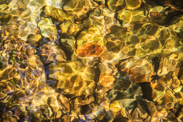 abstract Water reflection , water in the stream