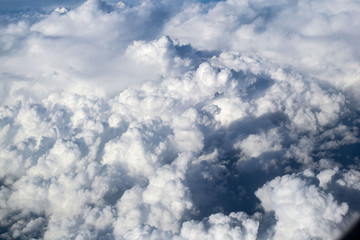 Naklejka na ściany i meble Clouds from airplane 1