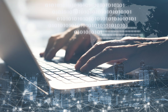 Internet network technology concept