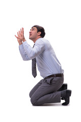 Businessman isolated on the white background