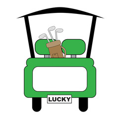 Green Lucky Golf Cart